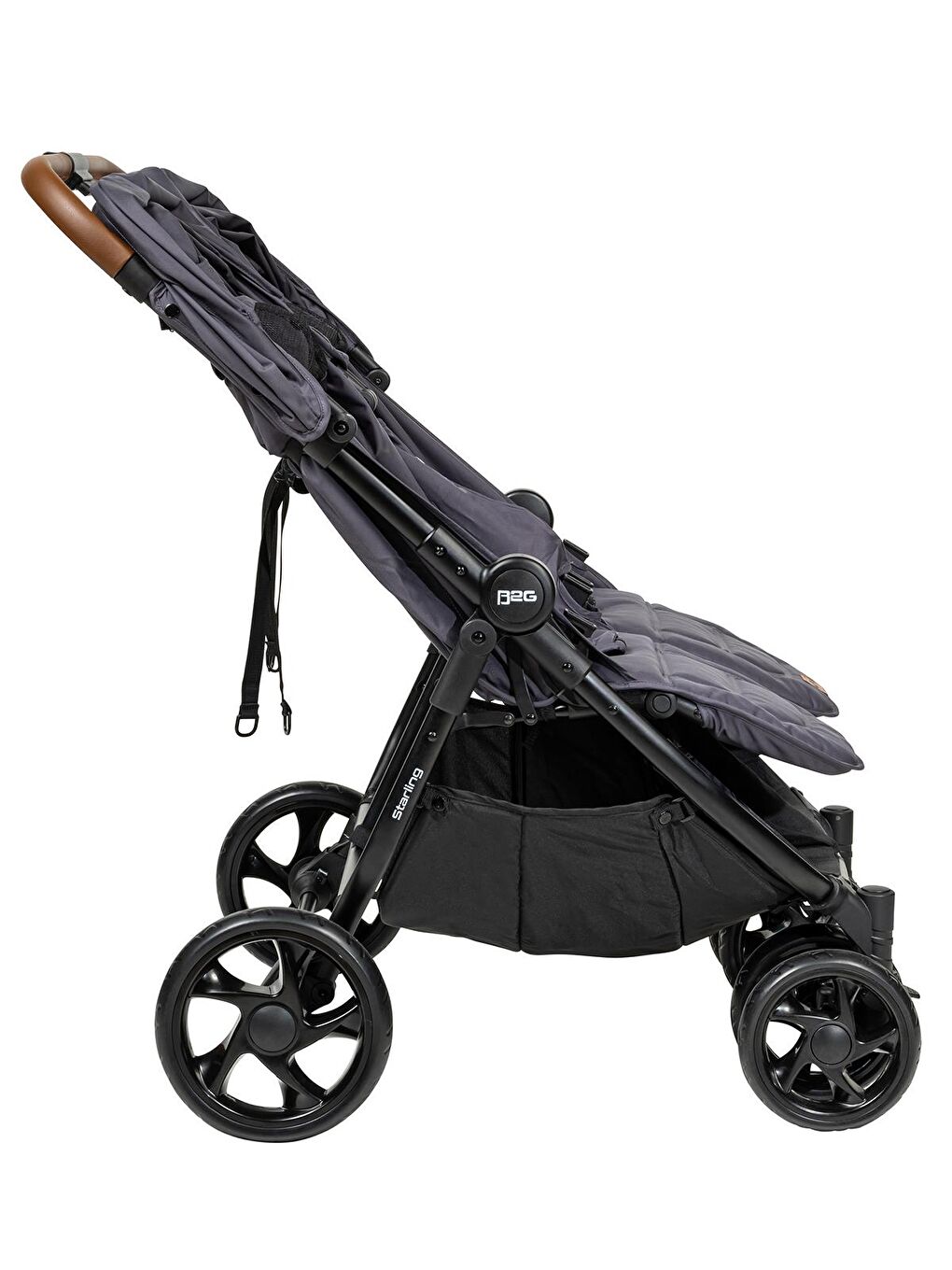Starling İkiz Puset Bebek Arabası - Gri Standart-3