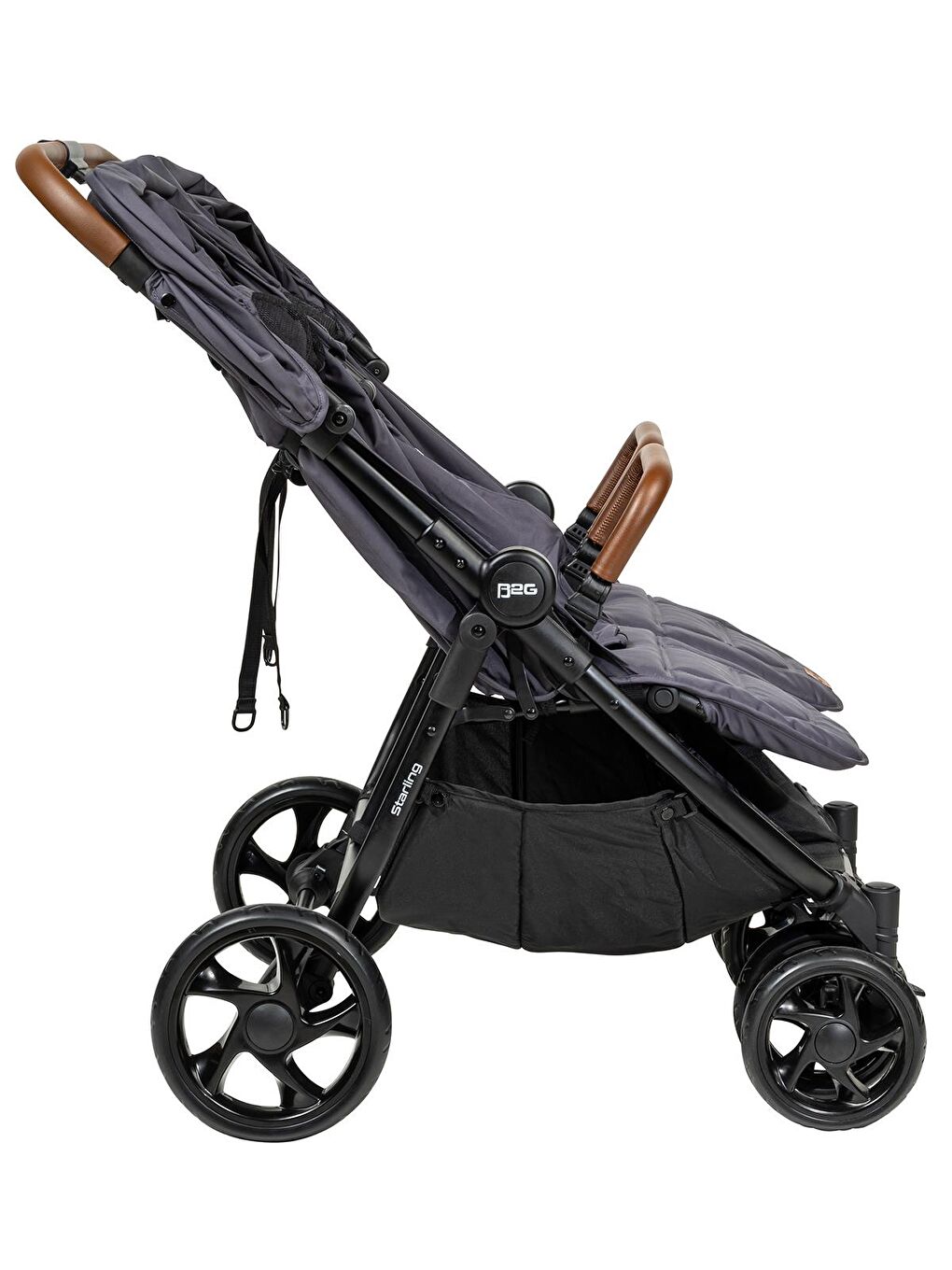Starling İkiz Puset Bebek Arabası - Gri Standart-4