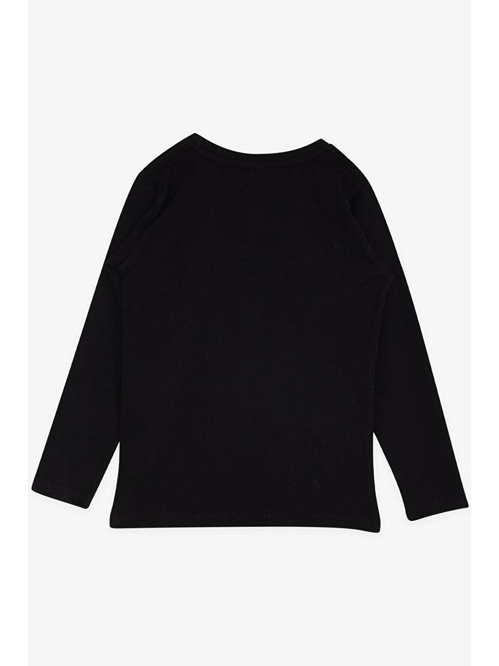 Erkek Çocuk Uzun Kollu Tişört Desenli Yazı Baskılı Siyah (6-10 Yaş)-1