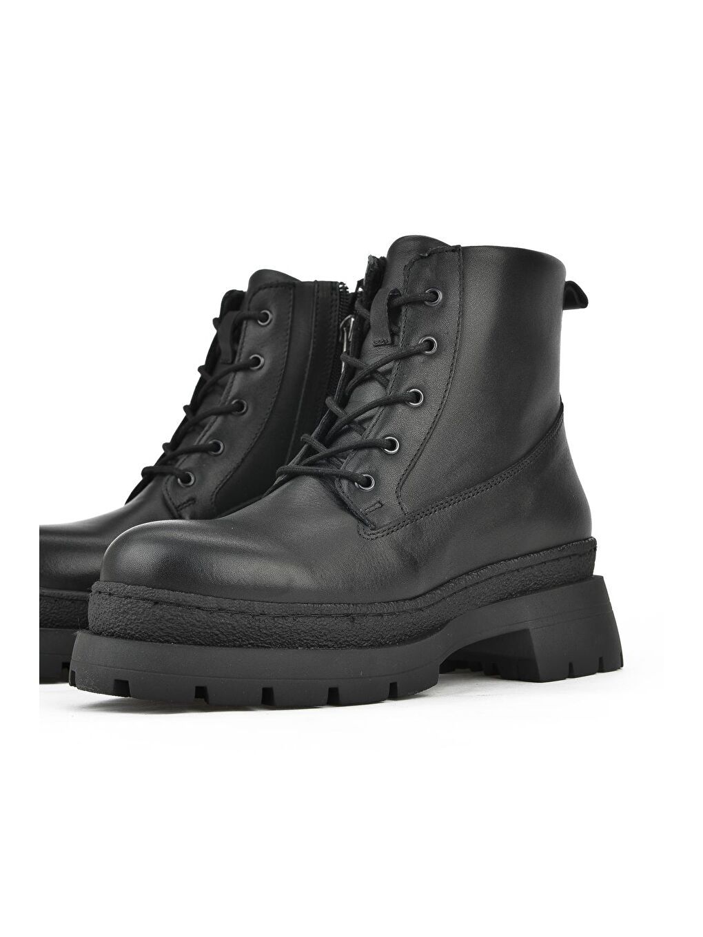 Kadın Hakiki Deri Bot 13319Z66325 Siyah-3