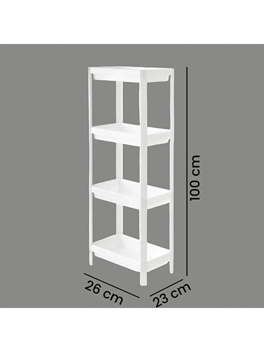 Çok Amaçlı Raf Ünitesi - Beyaz - 100 Cm-4