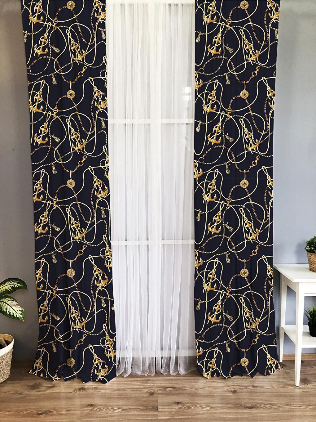 Karışık Modern Desenli Çocuk Ve Bebek Odası TEK KANAT Fon Perde