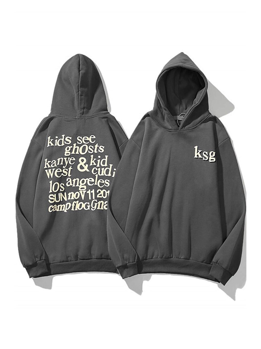 Gri Füme  Oversize Erkek Sweatshirt 5337-3