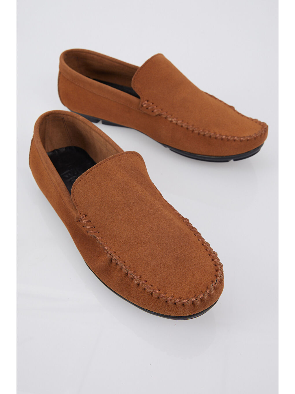 Kahverengi Erkek Taba Rahat Kalıp Hakiki Deri Süet Loafer-1