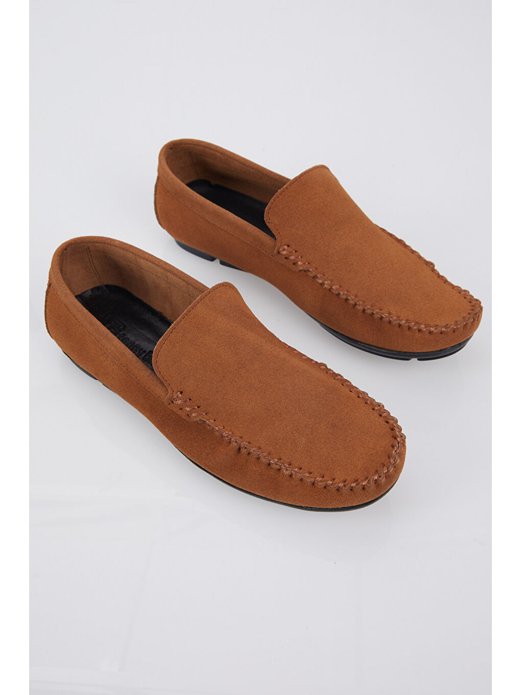 Kahverengi Erkek Taba Rahat Kalıp Hakiki Deri Süet Loafer-3