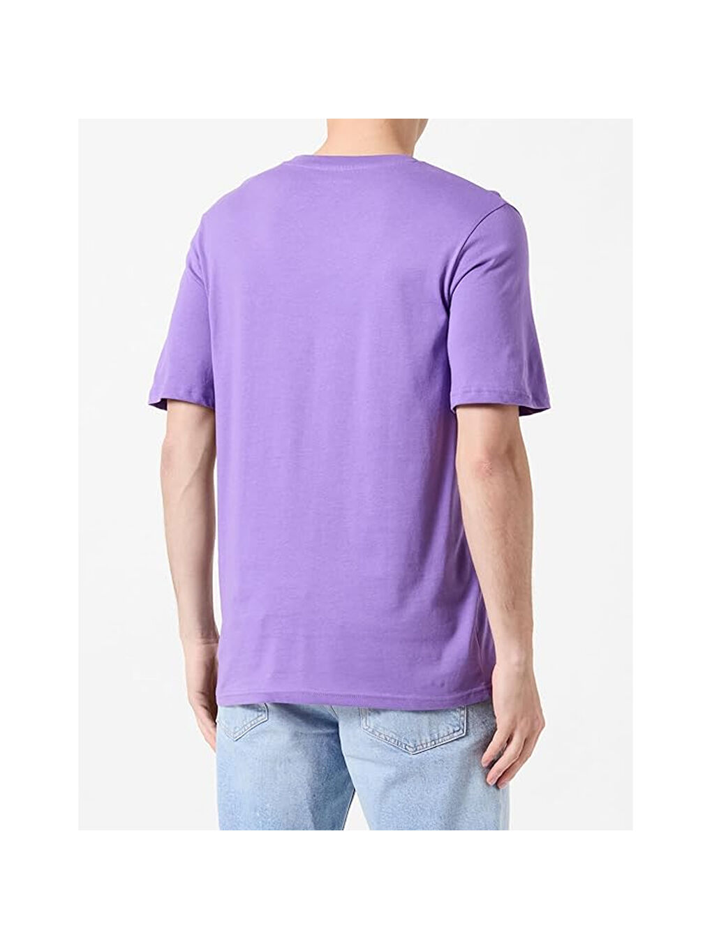 Typo Erkek Mor Bisiklet Yaka Tişört-2