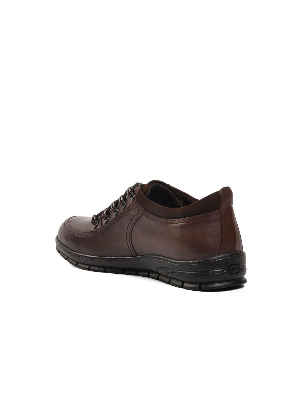 Kahverengi 177-24K Kahve Hakiki Deri Erkek Sneaker Ayakkabı-3