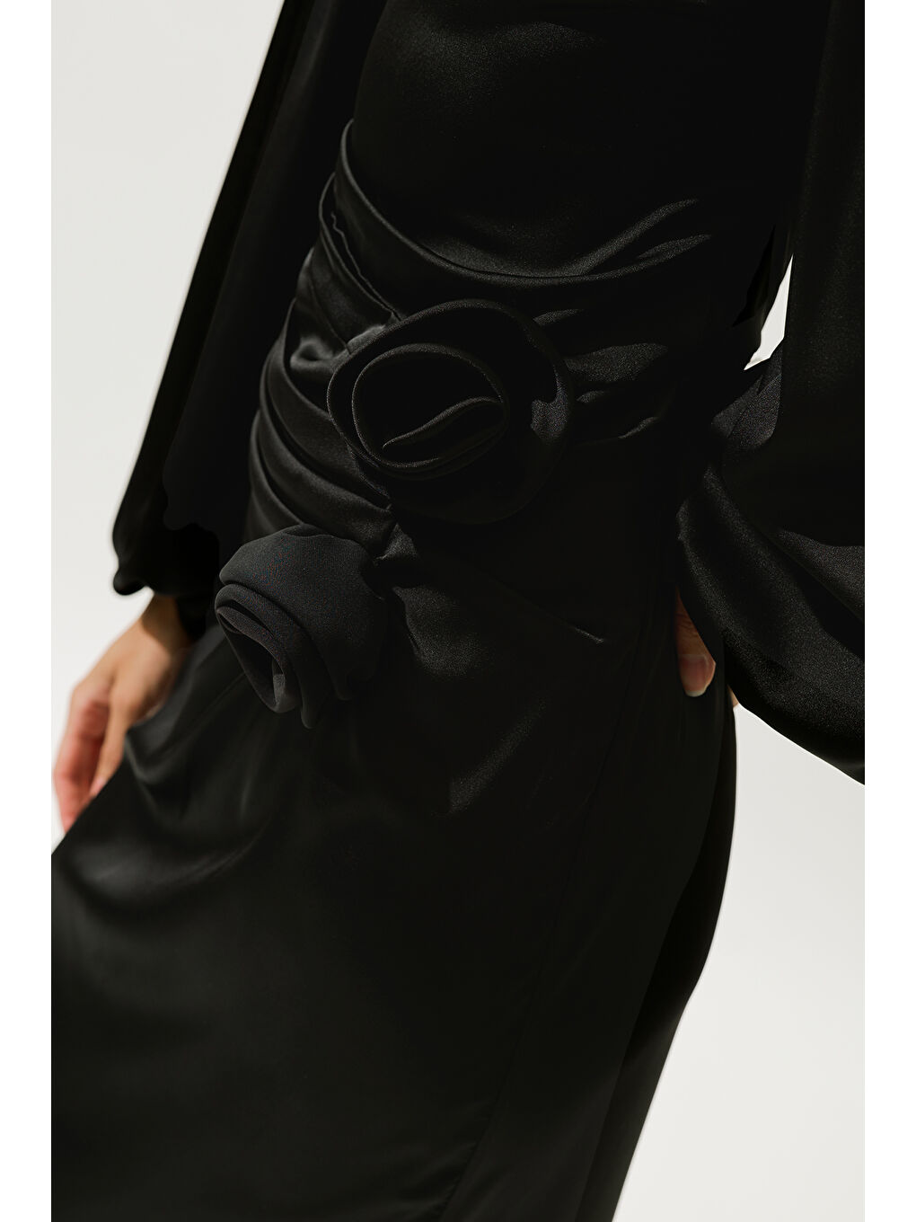 Leona Abiye Elbise Siyah-5