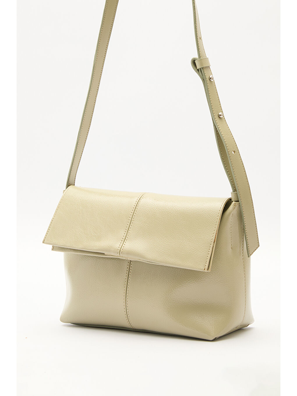 Kapaklı Deri Çanta Yeşil-3