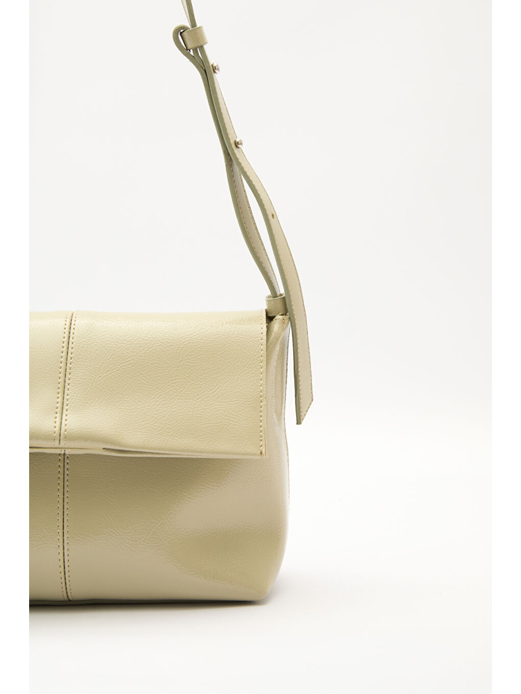 Kapaklı Deri Çanta Yeşil-4