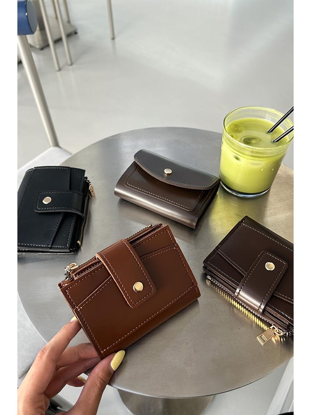 Payer Çıtçıtlı Kadın Cüzdan Siyah-5