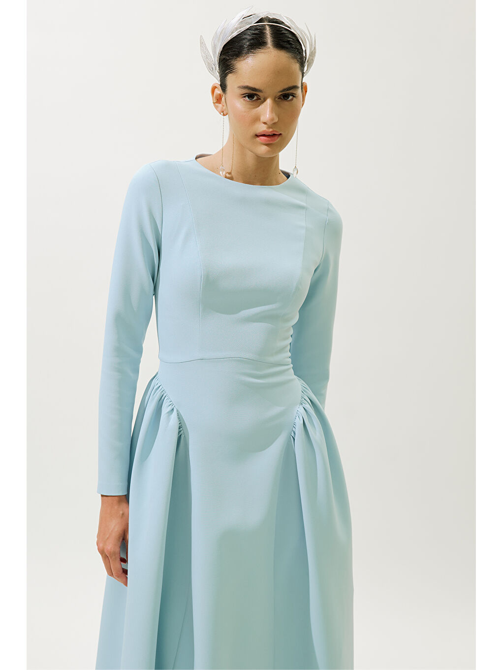 Lora Abiye Elbise Mavi-3