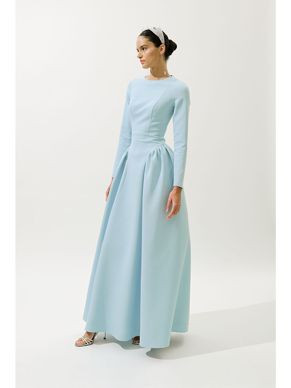 Lora Abiye Elbise Mavi-4