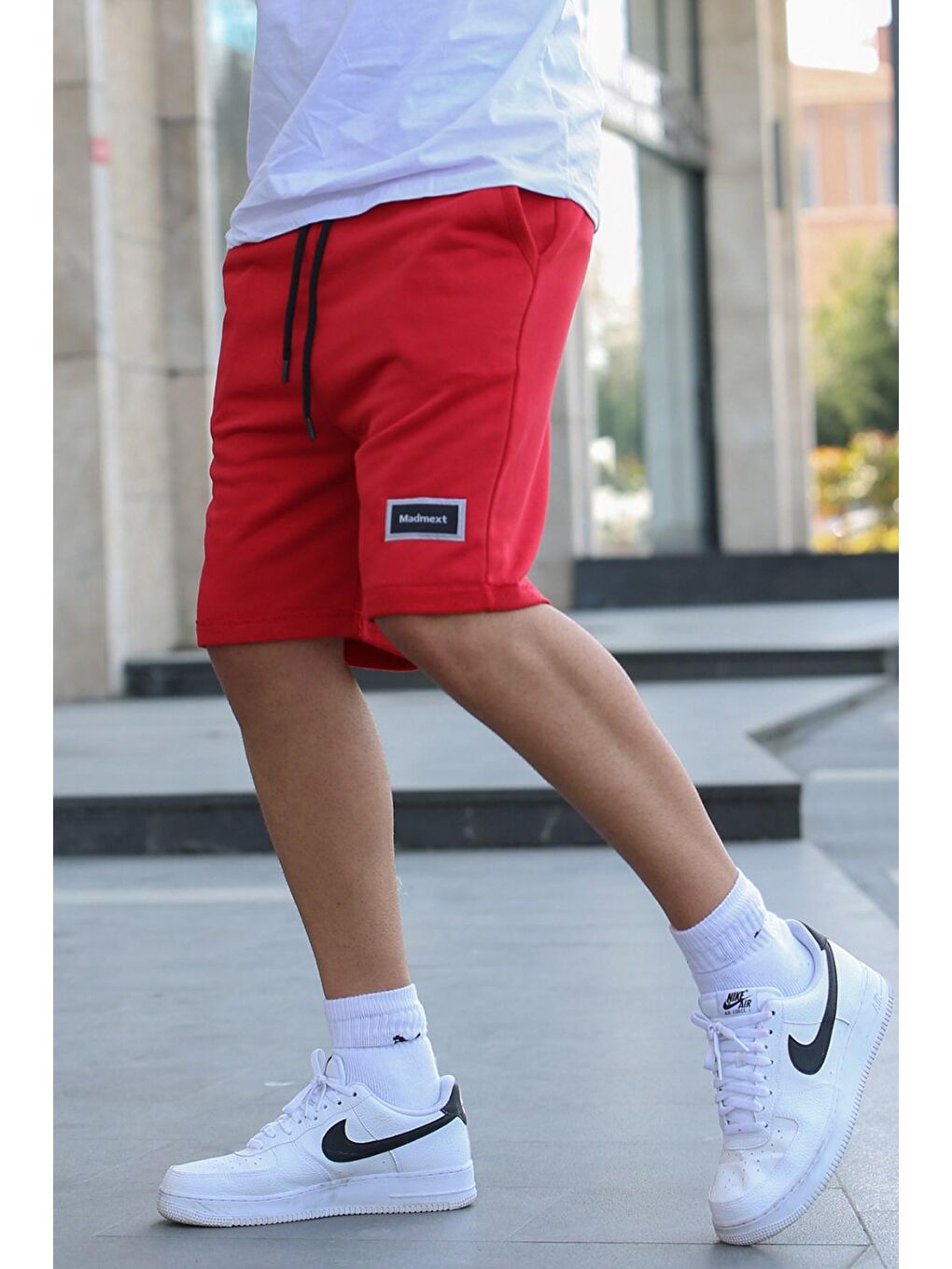 Kırmızı Regular Fit Basic Erkek Kapri Şort-2