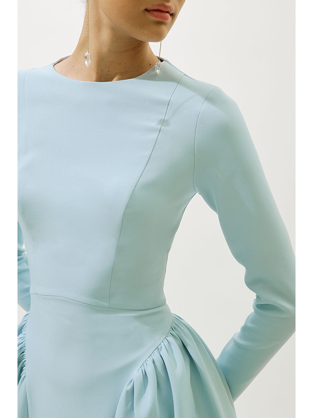 Lora Abiye Elbise Mavi-5