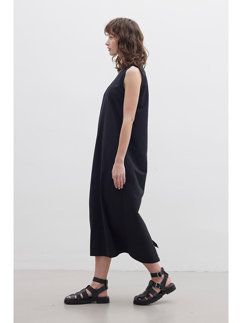 Pamuklu Astar Elbise Siyah-2