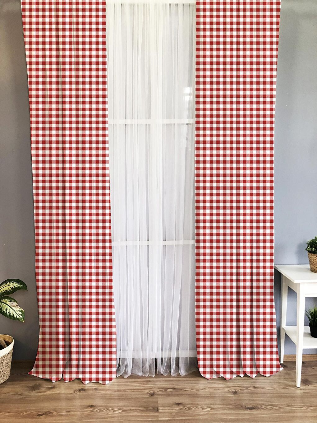 Karışık Pötikare Desenli Çocuk Ve Bebek Odası TEK KANAT Fon Perde