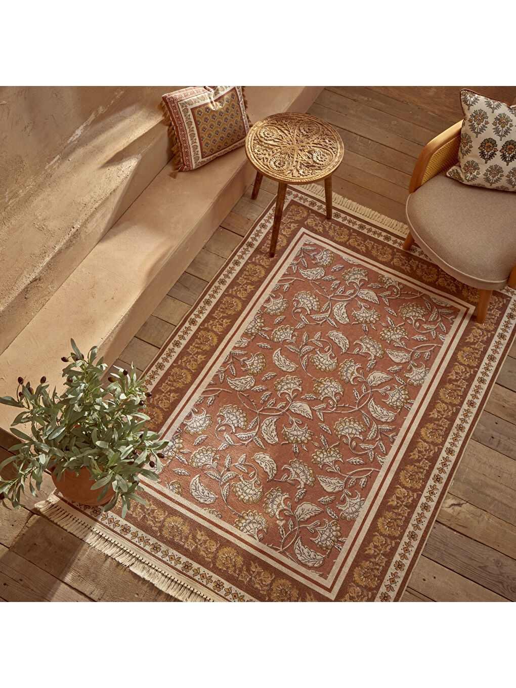 Indian Kilim Kahverengi (160x230 cm)