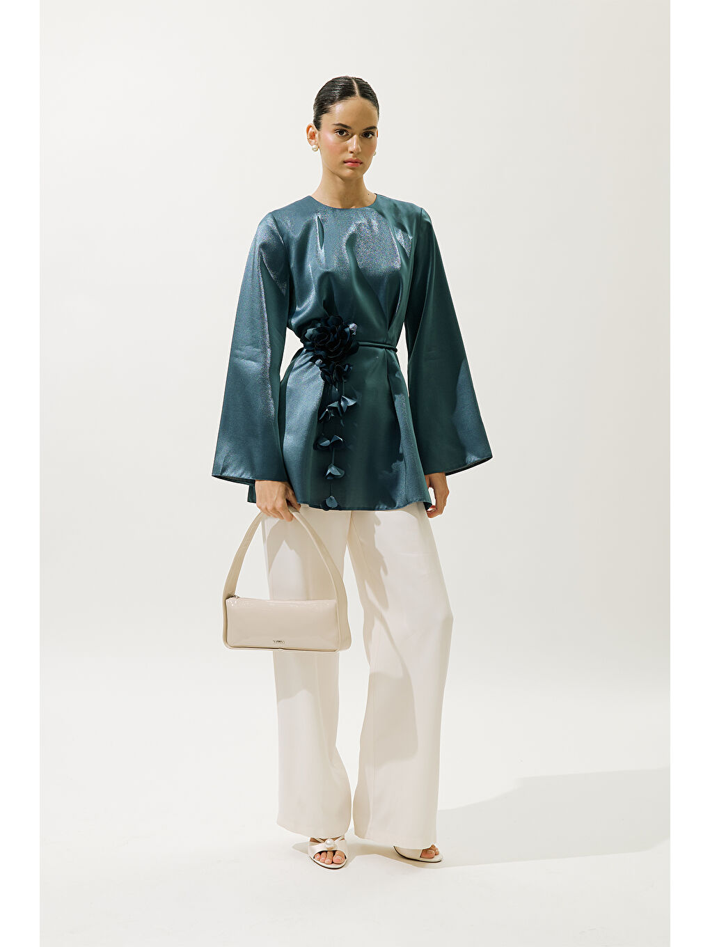 Ekru Reny Rugan Çanta Krem-1