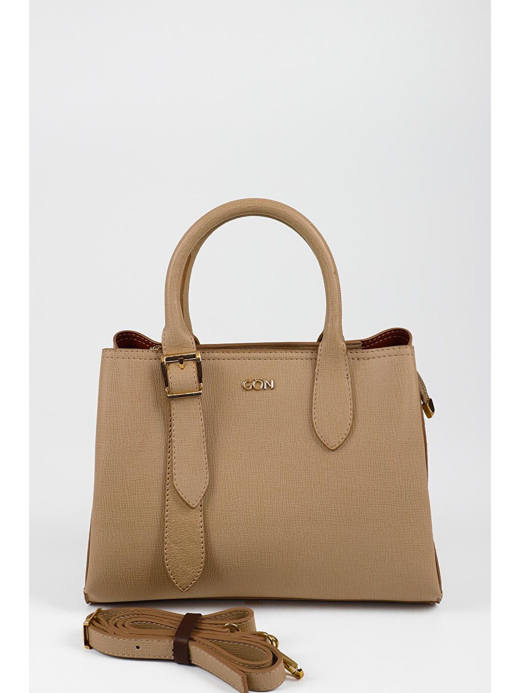 Bej Kadın Orta Boy Omuz Ve El Çantası Q5353