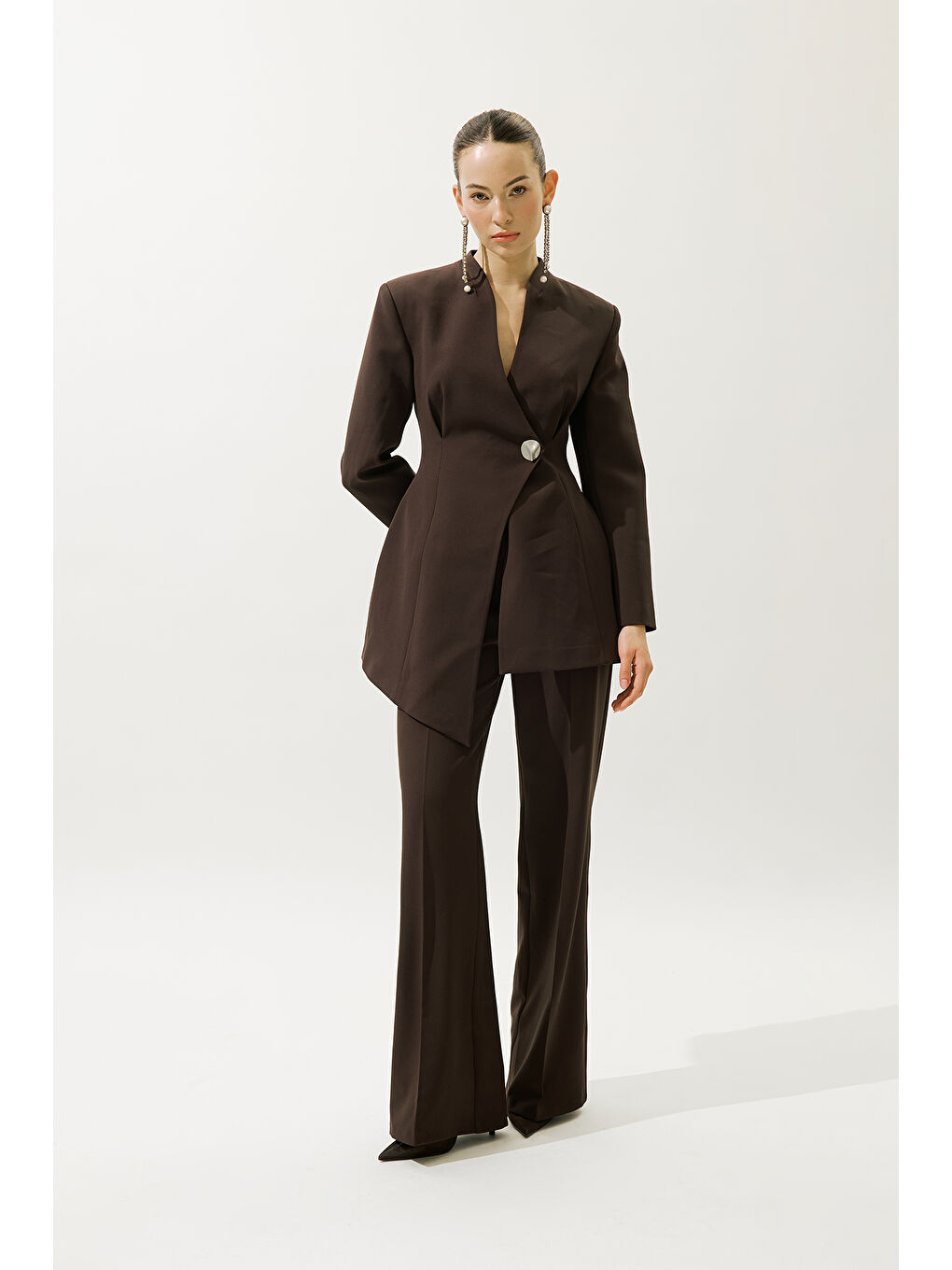 Valentıne Blazer Ceket Kahverengi-2