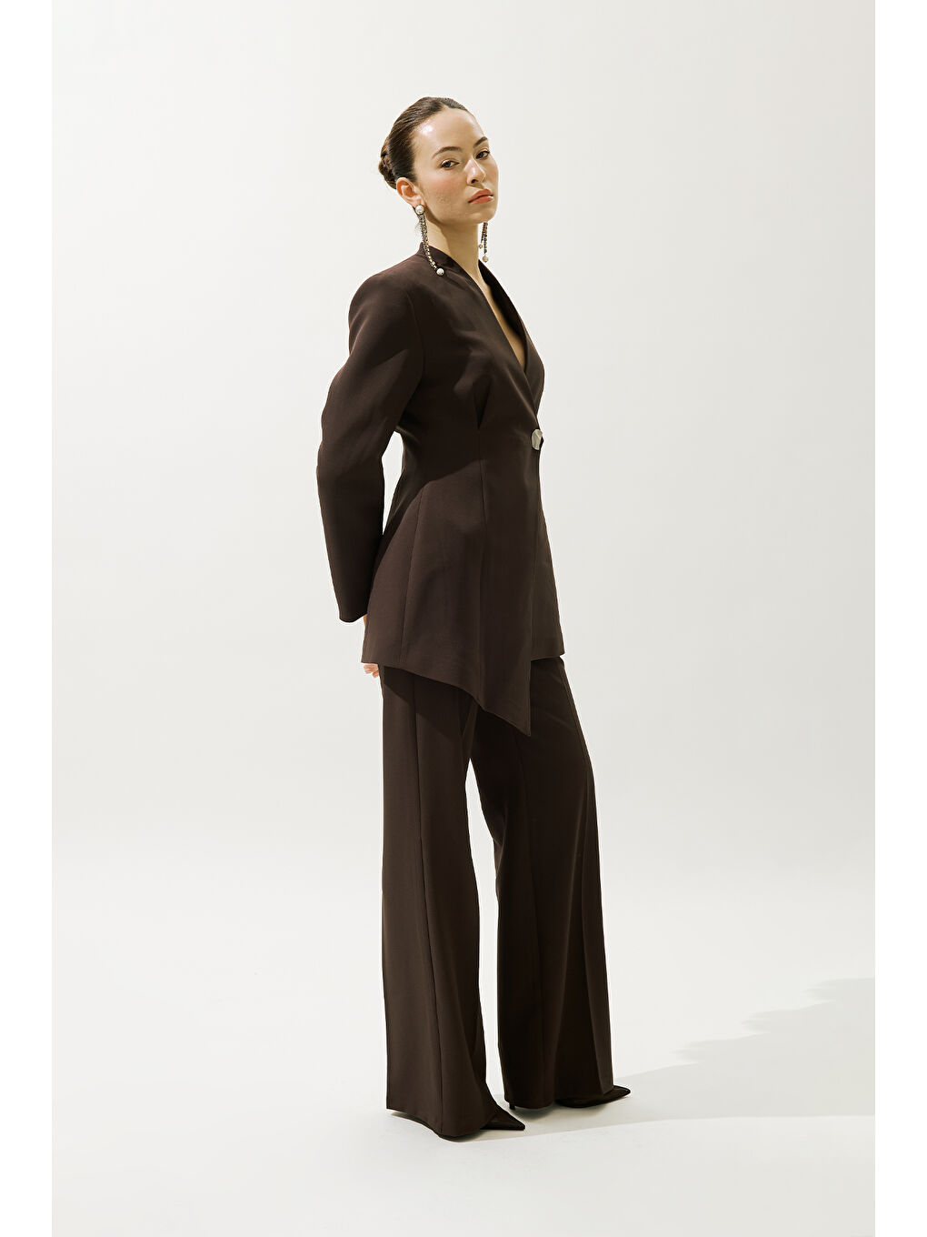 Valentıne Blazer Ceket Kahverengi-3