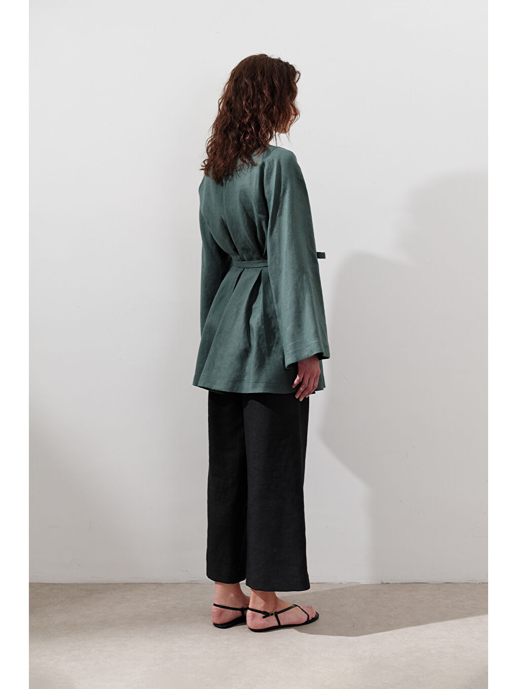 Keten Pensli Tunik Petrol-6