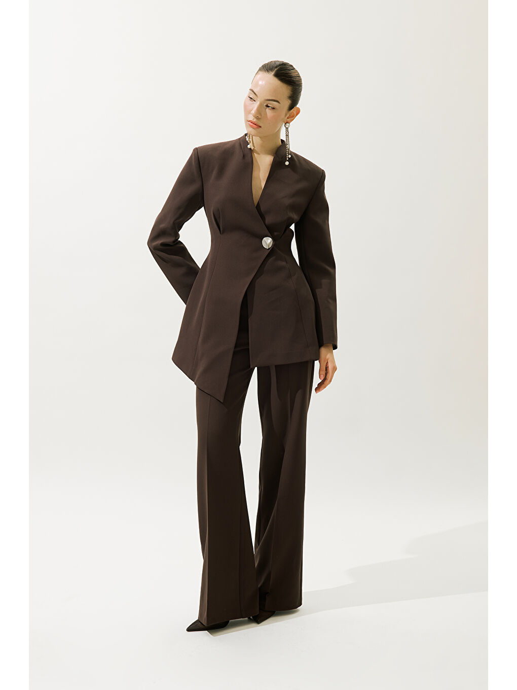 Valentıne Blazer Ceket Kahverengi-5