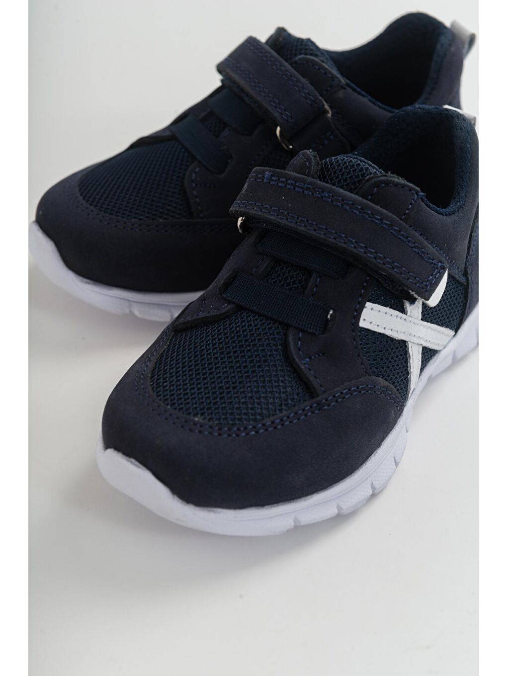 Unisex Çocuk Lacivert Deri Ortopedik Destekli Spor Ayakkabı