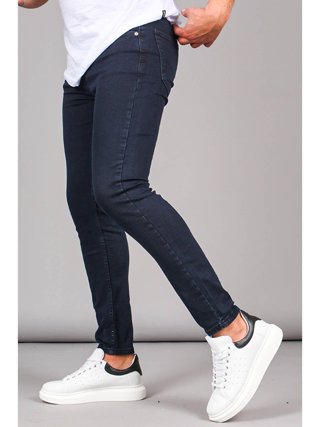 Madmext Lacivert Süper Elastanlı Skinny Fit Erkek Jean Pantolon 6302 - 2