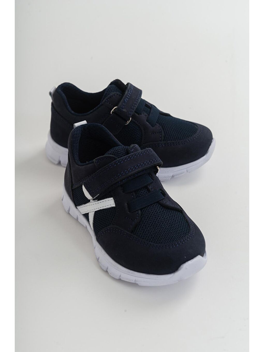 Unisex Çocuk Lacivert Deri Ortopedik Destekli Spor Ayakkabı-1