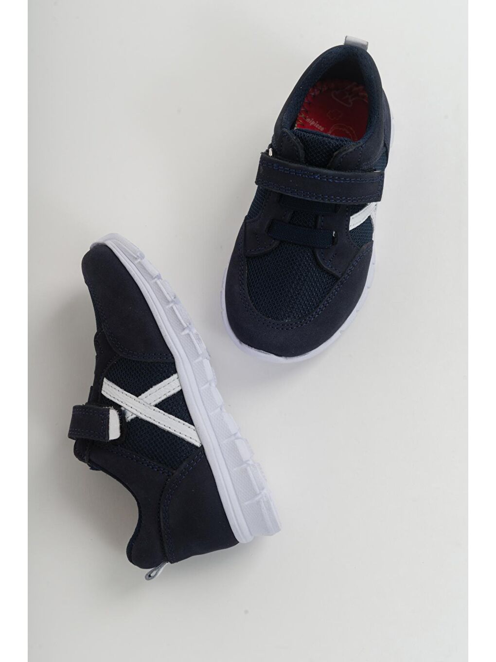 Unisex Çocuk Lacivert Deri Ortopedik Destekli Spor Ayakkabı-3