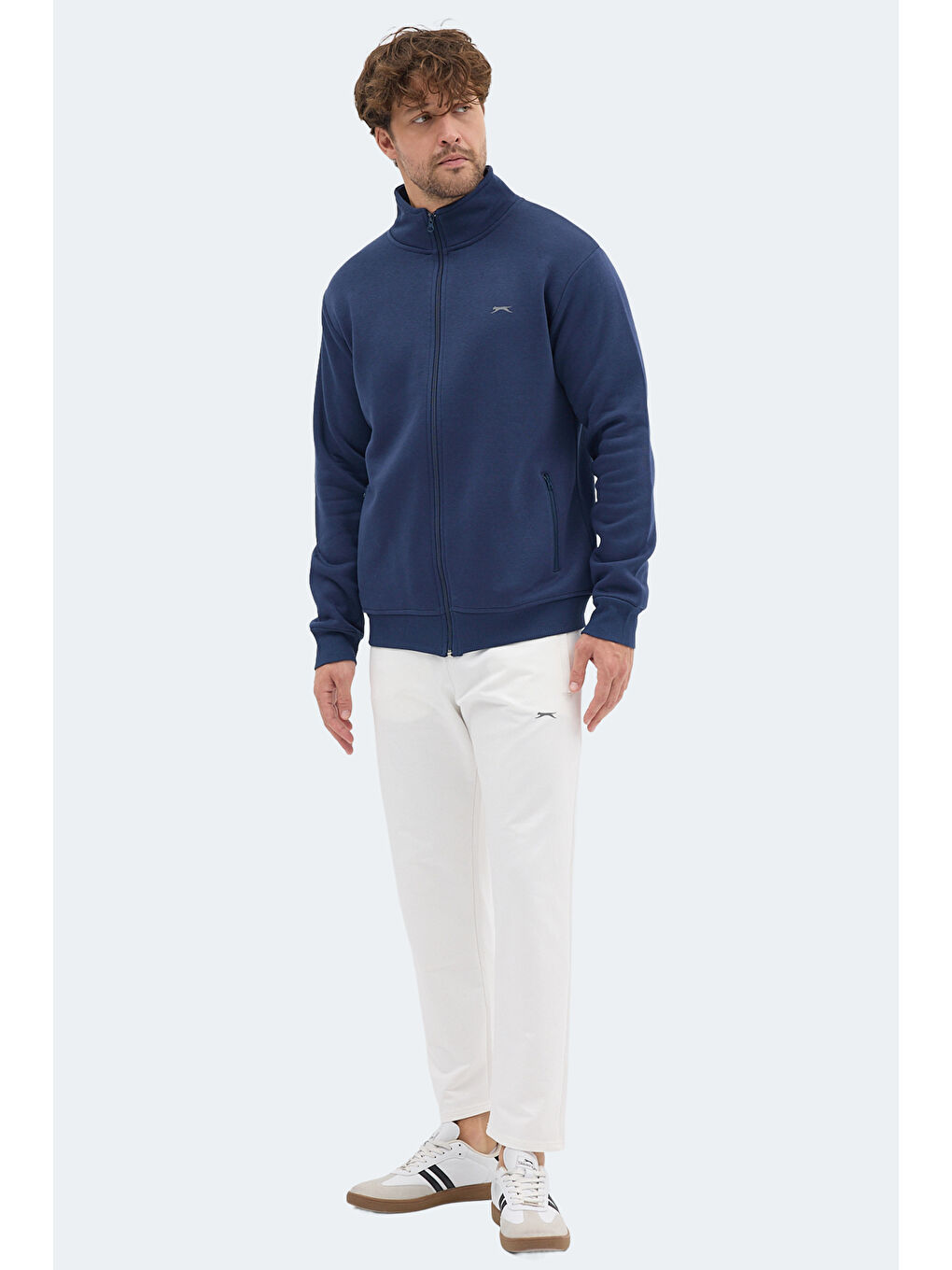 MENDOZA I Erkek Fermuarlı Dik Yaka Cepli Lacivert Sweatshırt-6