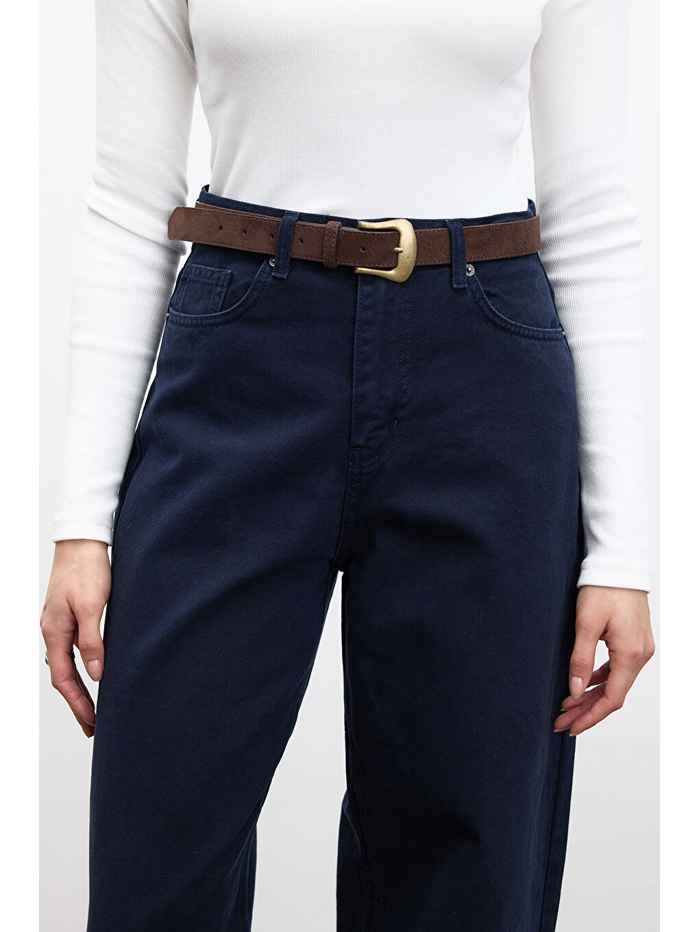 Gabardin Baggy Pantolon Lacivert-2