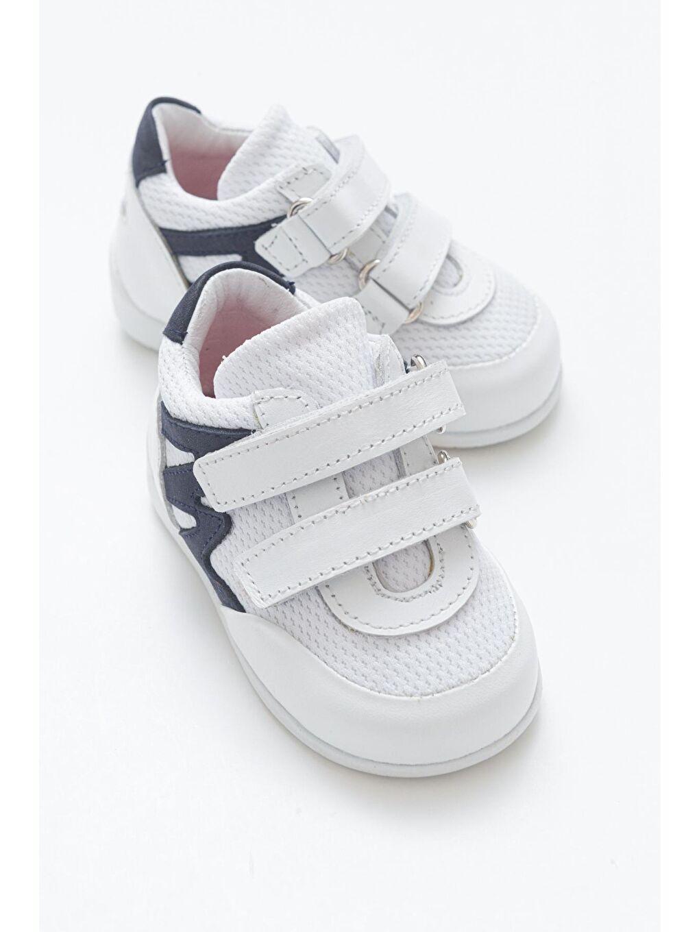 Erkek Çocuk Beyaz Deri Ortopedik Destekli İlk Adım Ayakkabı-1