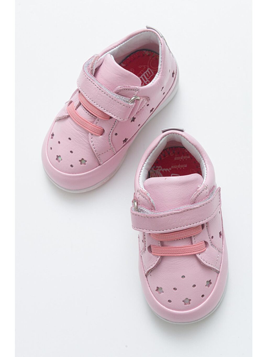 Kız Çocuk Pembe Deri Ortopedik Destekli İlk Adım Ayakkabı-2