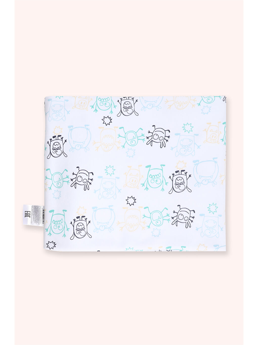 Yenidoğan Baskı Detaylı Beyaz Battaniye-2