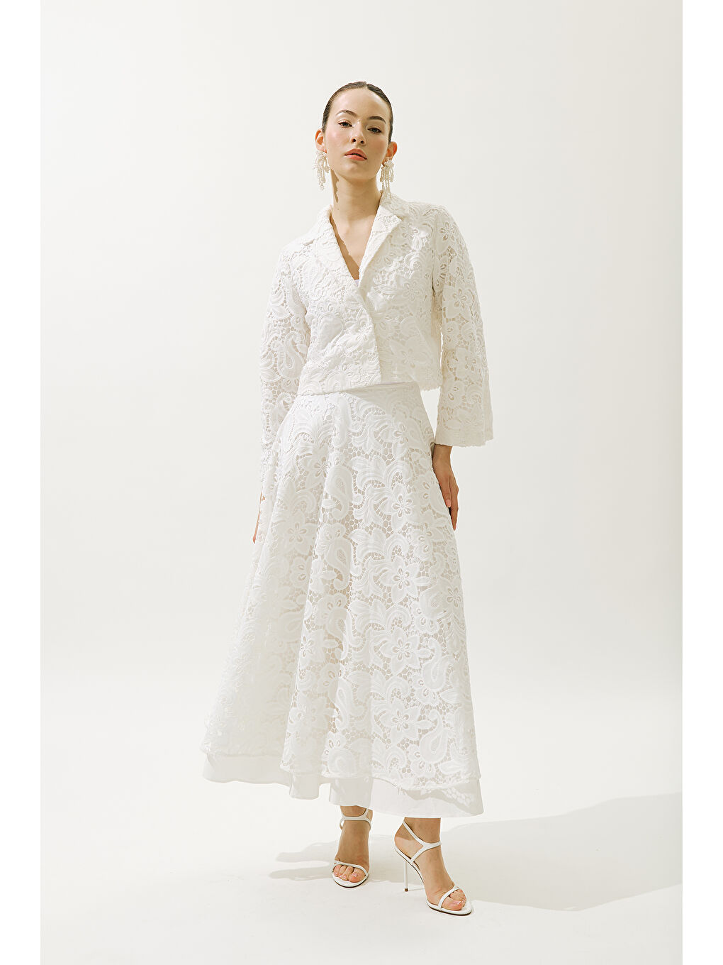 Lımıted Edıtıon Dantel Etek Ekru