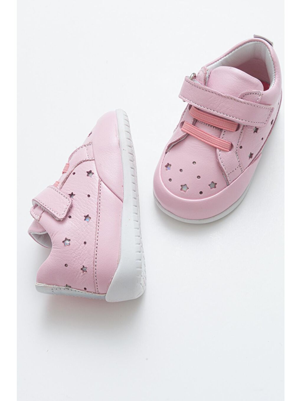 Kız Çocuk Pembe Deri Ortopedik Destekli İlk Adım Ayakkabı-3
