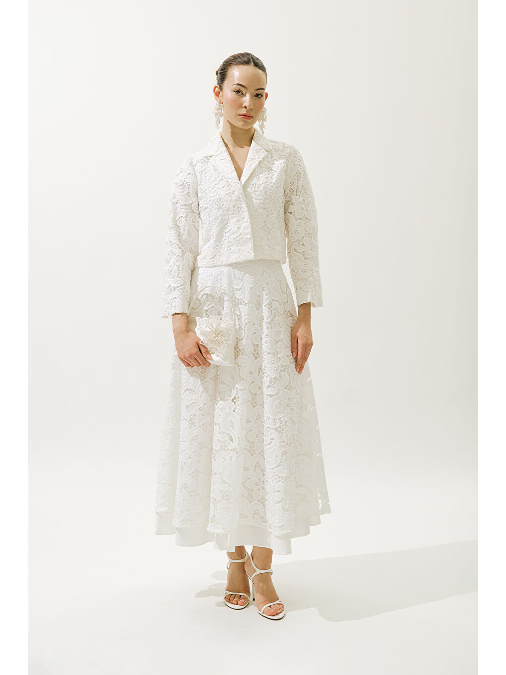 Lımıted Edıtıon Dantel Etek Ekru-1