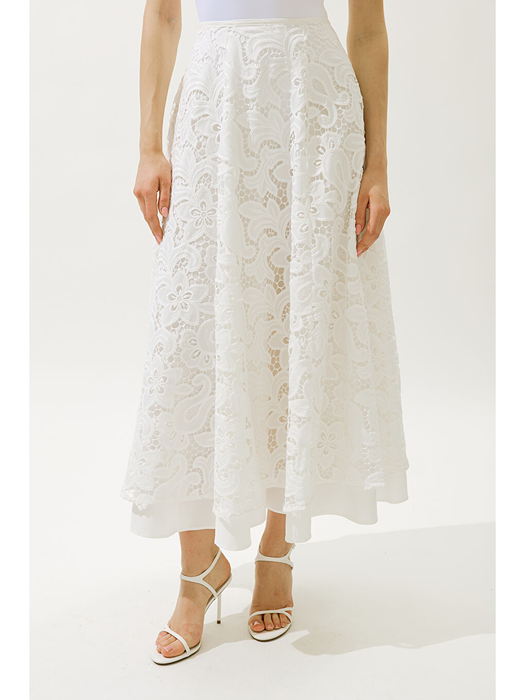 Lımıted Edıtıon Dantel Etek Ekru-3