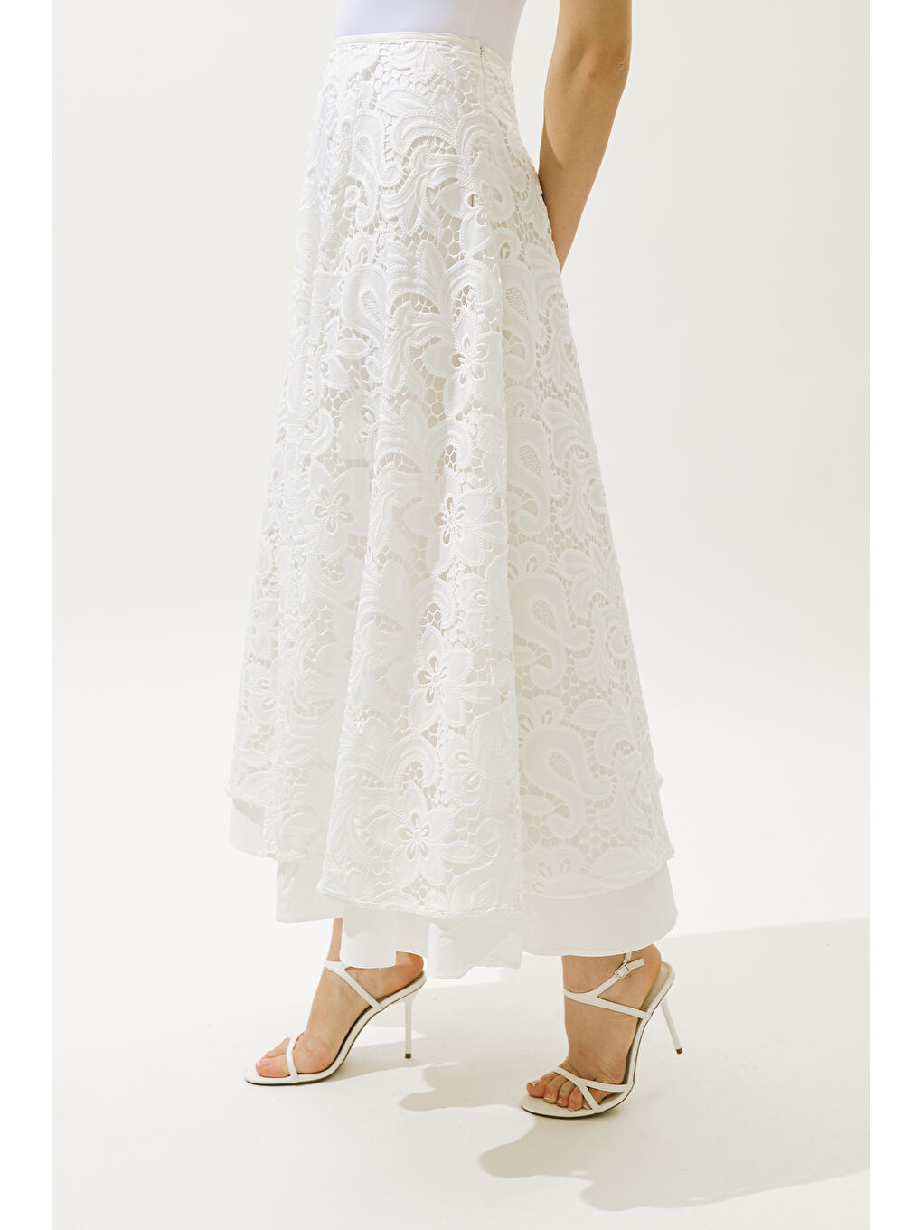 Lımıted Edıtıon Dantel Etek Ekru-4