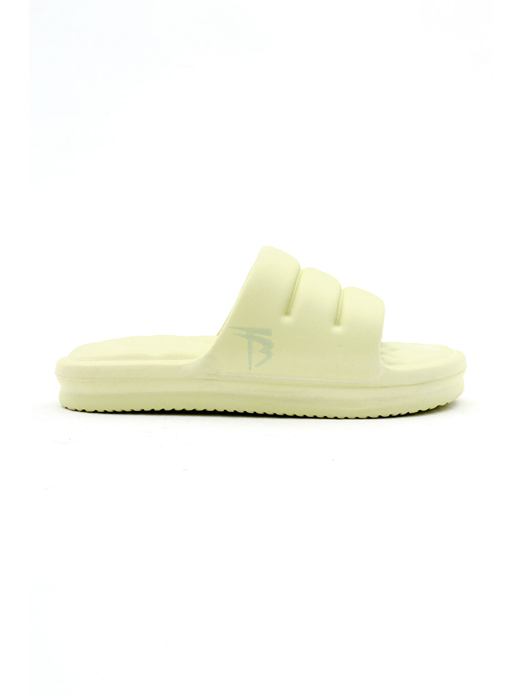 Kadın Çimen Yeşili Rahat Kalıp Dilimli Model Önü Açık Eva Terlik-1