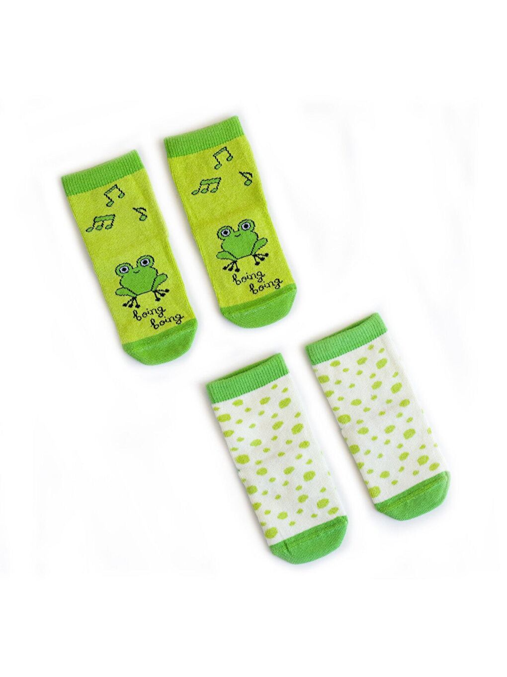 Karışık Bebek Çorabı 4'lü Set Çaça Kurbağa ile Sangaloz 0-12-4