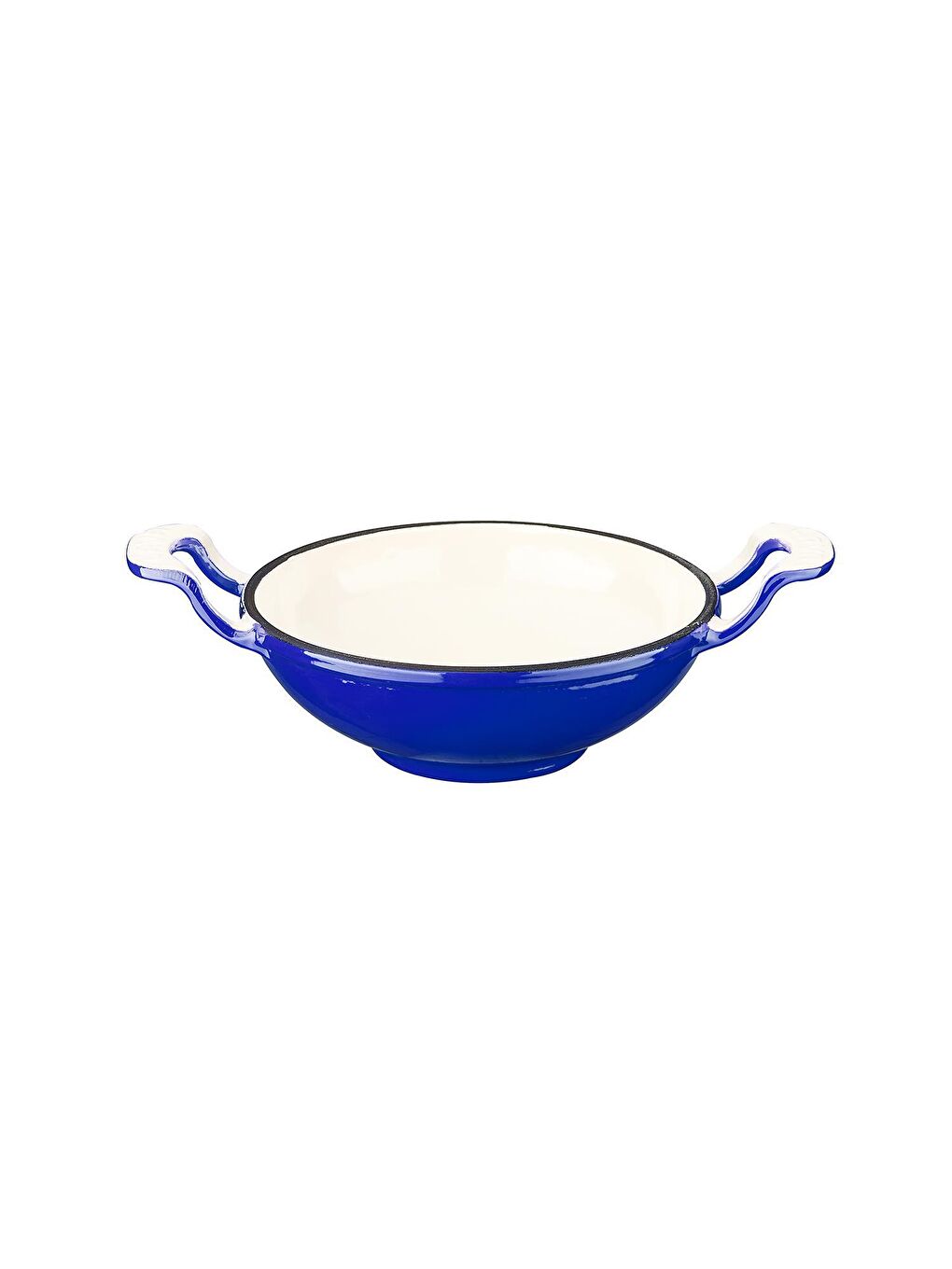 Mavi Mini Wok Yekpare Kulplu Cam Kapaklı Edition Serisi Çap(Ø)16cm.-2