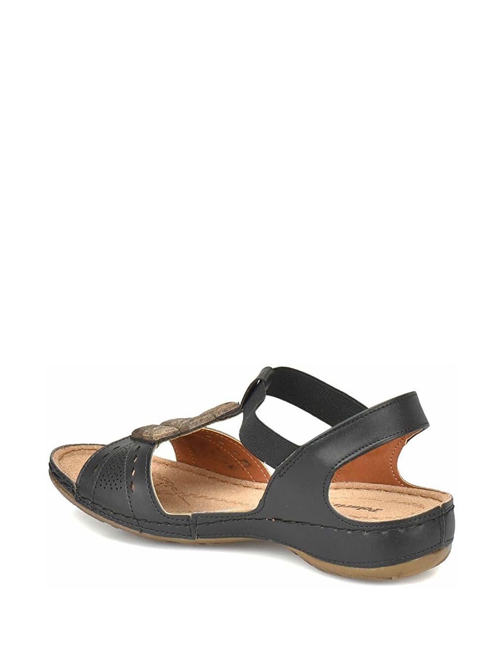 81.157364.Z Siyah Kadın Dolgu Topuk Sandalet-2