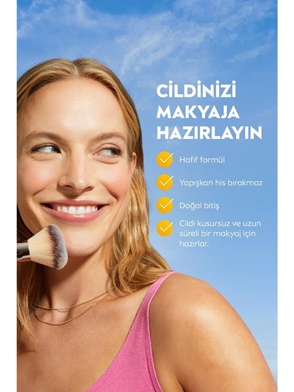 SUN SPF50 Primer Nemlendirici Makyaj Bazı 30ml, Kusursuz,Uzun Süreli Makyaj, Hyaluron, Antioksidan-2