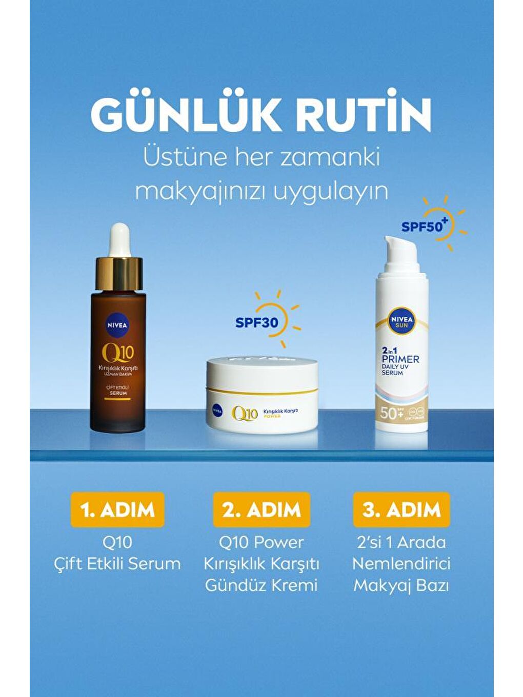 SUN SPF50 Primer Nemlendirici Makyaj Bazı 30ml, Kusursuz,Uzun Süreli Makyaj, Hyaluron, Antioksidan-4