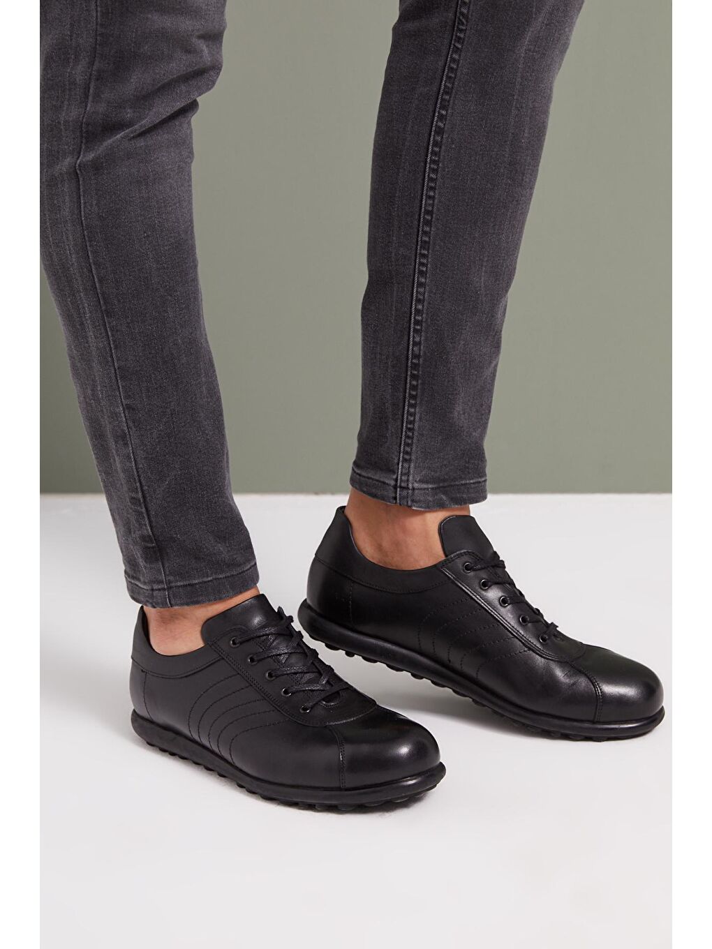 Erkek Hakiki Deri Ayakkabı 12171 213 Siyah-1