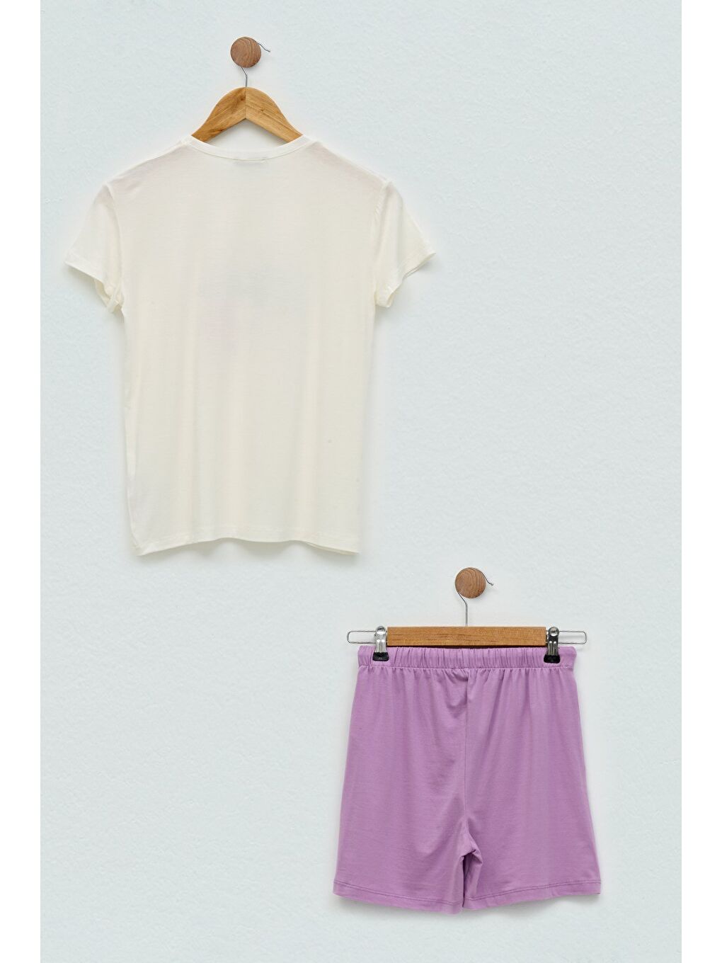 4'Lü You Çicek Baskılı Lila Pijama Takım-4